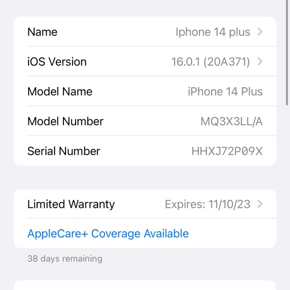 iPhone 14 plus (cricket) - Picture 1 of 2